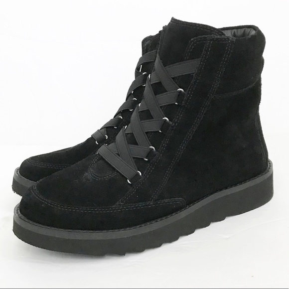 Corso Como Wyndy Combat Bootie Suede Black - Picture 1 of 10